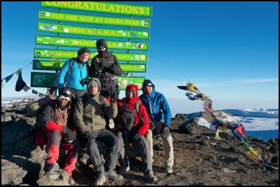 UHURU PEAK - KILIMANJARO summit - picture by one of the summiters