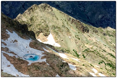 Corsica, a view from Monte Rotondo ; lac de Galiera the highest Corsican lake at 2442 m amsl - photo Tomasz http://rdvnature.com rendez-vous nature & aventure