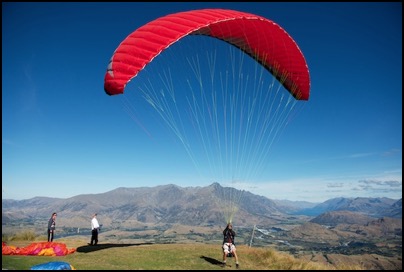 Paragliding - take off from Rocky Gully - Coronet Peak near Queenstown, New Zealand - photo Tomasz http://rdvnature.com