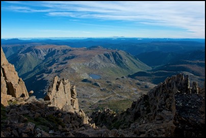 Overland Track seen from Cradle Mountain, Tasmania - photo Tomasz http://rdvnature.com