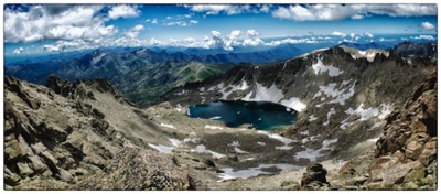 Corsica, a view from the summit of Monte Rotondo : Lac Bellebone, Pinzi Corbini, Monte d'Oro - photo Tomasz http://rdvnature.com rendez-vous nature & aventure