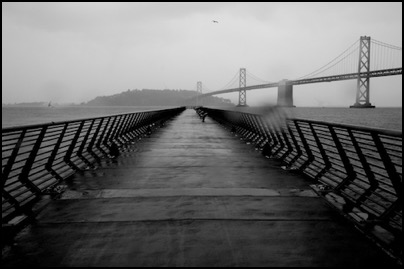 San Francisco Pier 14 under rain by Tomasz http://rdvnature.com
